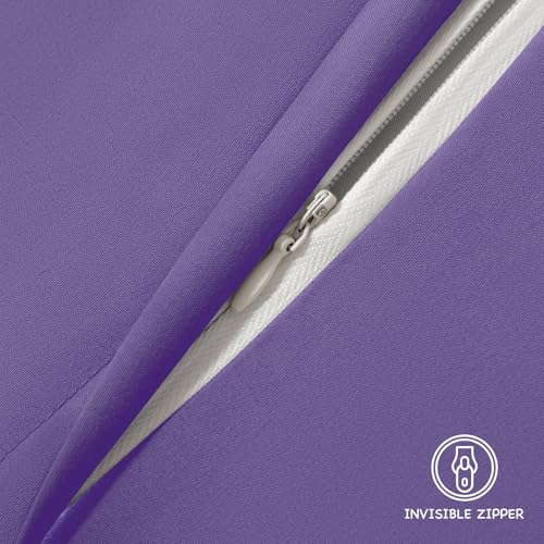 Image of EXQ Home Toddler Pillowcases Zippered 13x18 Travel Pillow Case Set of 2, Small Pillow Case Fits Baby Pillow Sized 12x16, 13x18, Kids Pillowcases 2 Pack Machine Washable(Deep Purple)