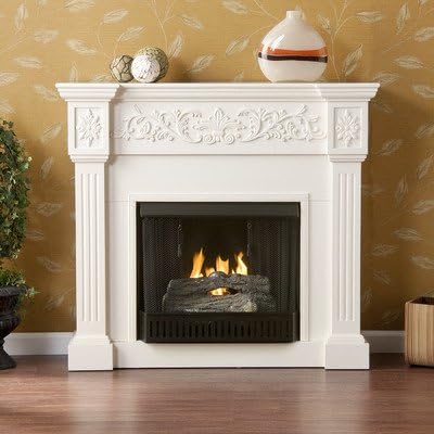 Downing Gel Fuel Fireplace Finish: Ivory
