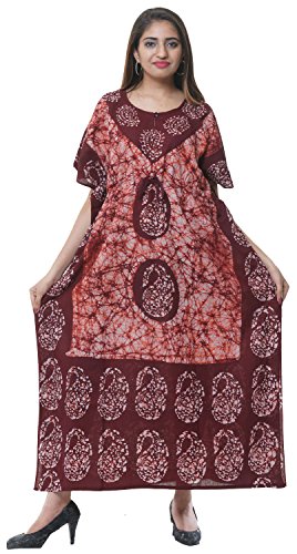 Image of Cotton Kaftan Dress Maxi Long Tunic Batik One Size