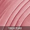 RYB HOME Pink Fleece Blanket Queen Size, Fluffy Flannel Lightweight Thermal Soft Bed Blankets for Couch Bed Sofa Ideal Gifts for Holiday Birthday, Incarnadine Pink, 60" x 80" #2
