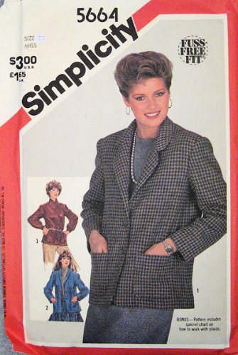 Patron couture Simplicity 5664 pour créer une veste vintage mi-saison légère