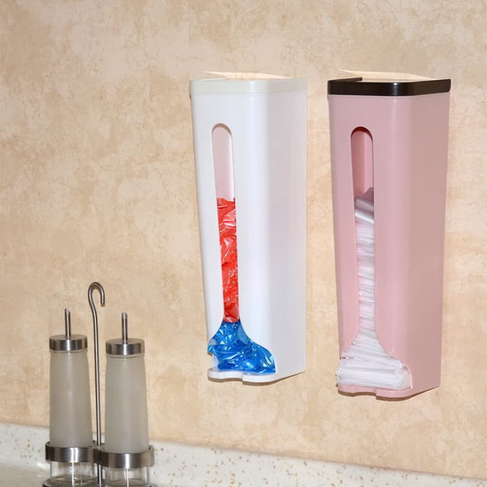 Soporte para bolsa de plástico, soporte para pared, bolsa de almacenamiento de basura, dispensador de bolsas de basura para cocina, hogar, baño (color E)