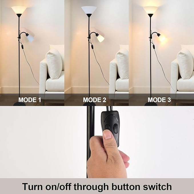 Lámpara De Pie LED Moderna de diseño elegante con altura ajustable 6