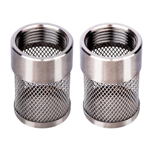 Tinoaly 2pcs 25mm Inlet Suction Strainer Mesh Filter, Stainless Steel Garden Hose Screen Filter for Livewell Pump Industrial Plumbing Sprayer & Irrigation Systems