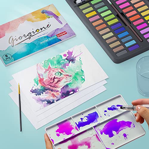 Baozun Aquarellfarben Set mit 48 Wasserfarben und Zubehör