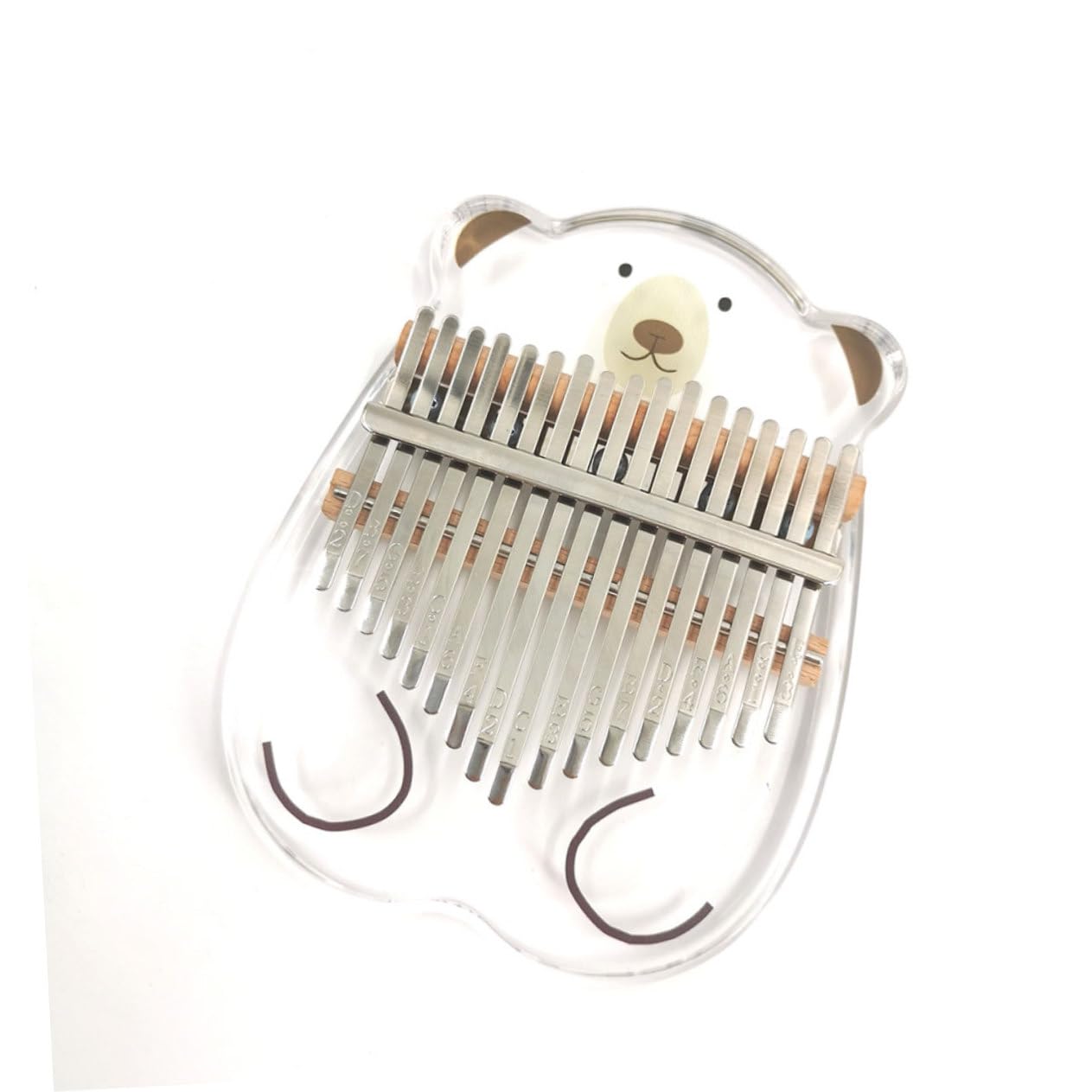 TOYANDONA 1pezzi Kalimba Animale Tasti Acrilico Con Design Orso Carino Strumento Musicale Facile Da Suonare Per Iniziare Per Amanti Della Musica