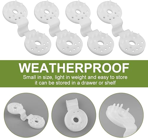 Miniatura 3 de 50 clips de tela para sombra, abrazadera de fijación de tela para invernadero, clips de plástico para sombra, agarre de bloqueo resistente,