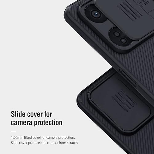 Miniatura 2 de teroxa Funda compatible con Oneplus Nord N30, cubierta deslizante para lente de cámara, carcasa rígida para One Plus Nord N30 (negro)