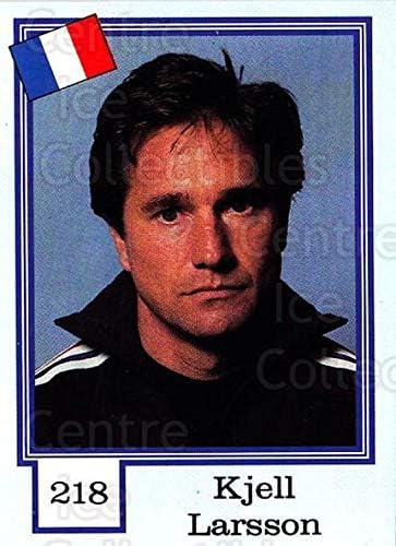 (CI) Kjell Larsson Hockey Card 1992 Finnish Semic Stickers Snickers Backs 218 Kjell Larsson