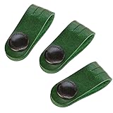 TAVARAT(タバラット) コードオーガナイザー ケーブル整理 充電器整理 日本製 本革 ケーブルストラップ ケーブル管理 ケーブルホルダー Tps-059 (ロングサイズ グリーン 3個セット, 3個セット)