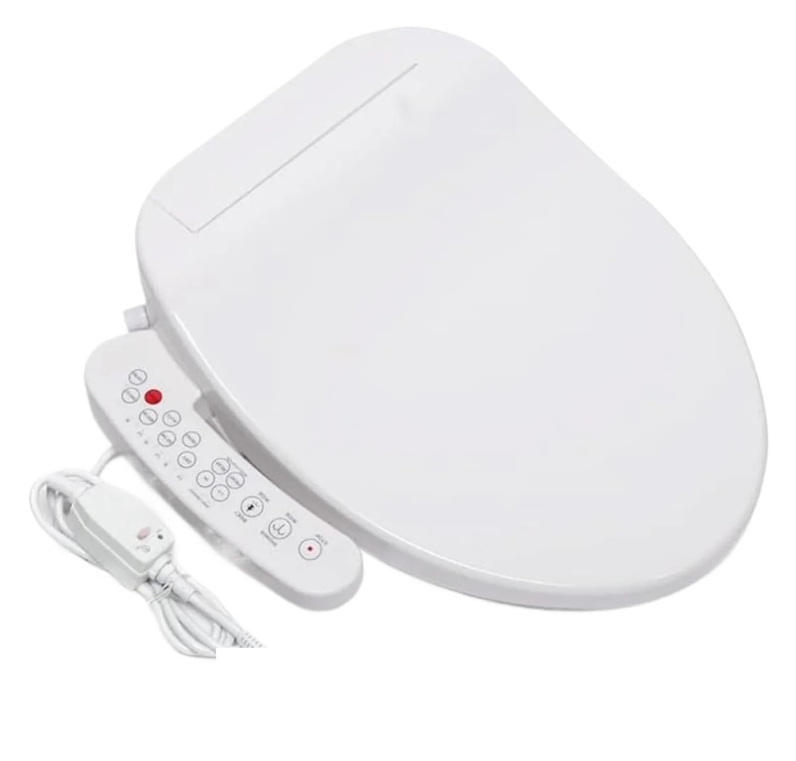 WC Con Inserto Elettrico, Sedile Meccanismo Di Chiusura Rallentata, Coperchio Riscaldato, Copertura Doccia Intelligente, Autopulente, Bianco Robusto E Confortevole