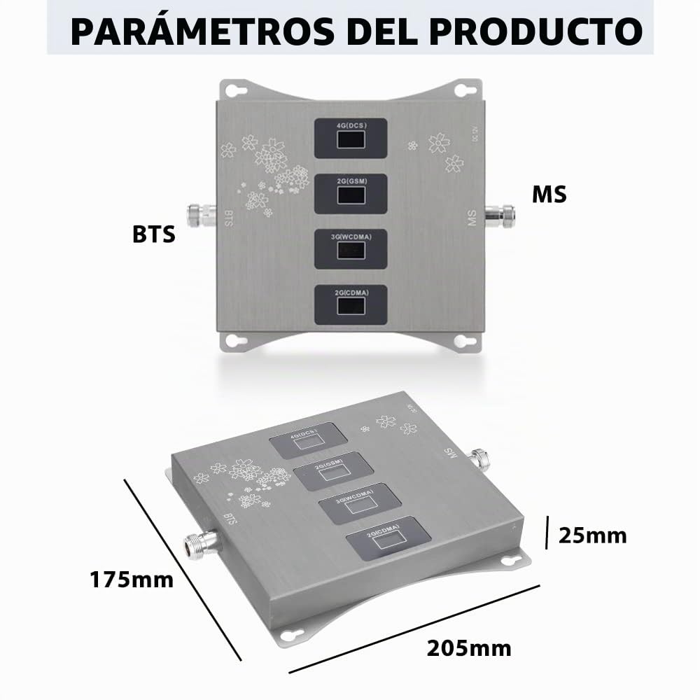800900 1800 2100MHz Amplificador de señal de teléfono Celular Amplificador de señal móvil de Banda cuádruple 2G 3G 4G LTE Repetidor Celular gsm DCS WCDMA Set