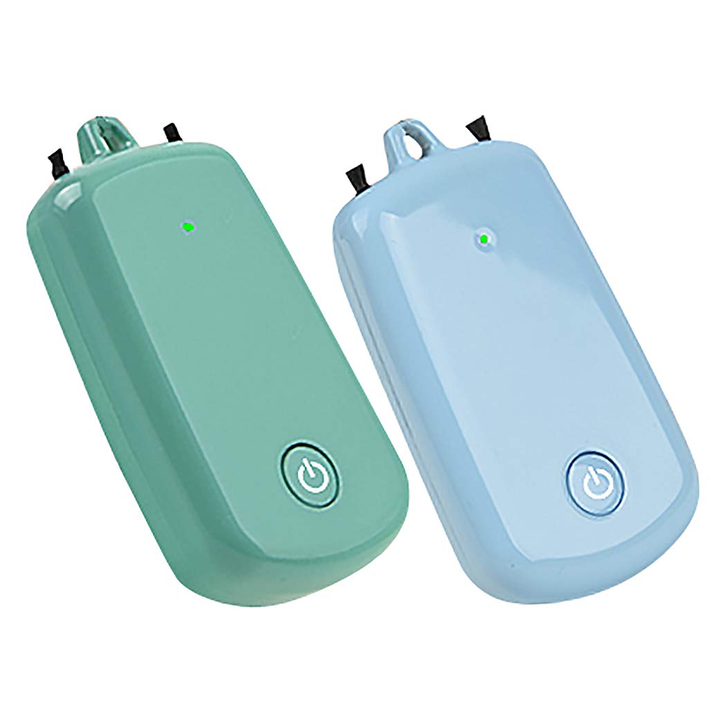 Purificador de aire de cuello colgante, barra de oxígeno portátil para coche, 230 mAh, batería de iones negativos, purificador de aire (paquete de 2)