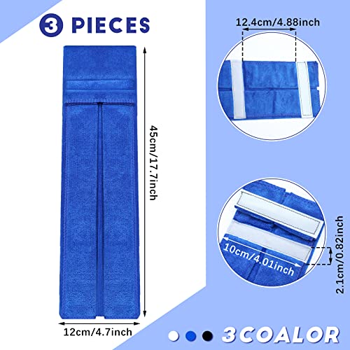 Oudain 3 Pcs Football Towel Quarterback Football Field Towel Closed Football Accessories Microfiber Sports Towels With Hook And Loop Straps For Football, Golf, Gym (White Black Blue) #TOP2