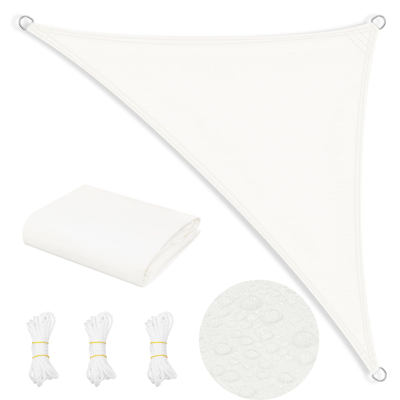 WOLTU Toldo Vela de Sombra Impermeable, Toldo Rectangular 4x5 m de Poliéster 200 g/m², a Prueba de Viento y Protección Rayos UV, para Exxterior como Jardin, Patio, Piscina, Gris Oscuro — view 13