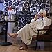 Cuffbow 5 Pcs Funny Pajama Set for Men Includes Men's Nightgown Sleeping Cap Glasses Candle Holder with Candle(Beige,XL)