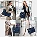 RAINSMORE Teacher Work Bag Laptop Bag with Lunch Compartment 15.6 Inch Laptop Tote Bags for Women Ladies Laptop Handbag for Nurses Office College Dark Blue