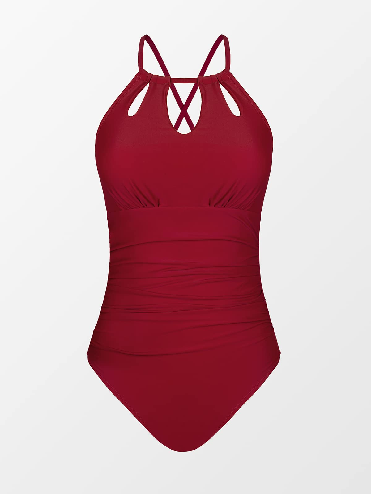 CUPSHE Costume da Bagno Intero da Donna con Collo Alto e Controllo della Pancia