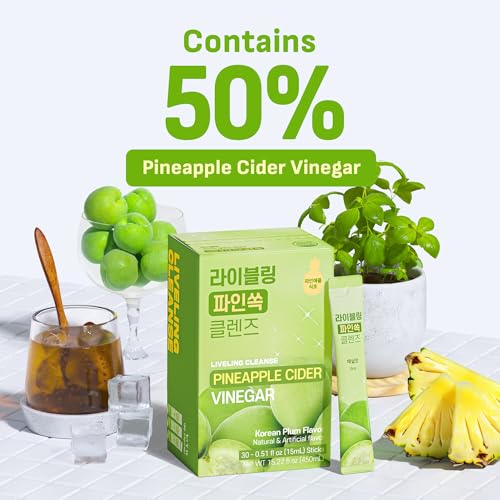 [Liveling] Pineapple Cider Vinegar Liquid stick l Korean-Plum Flavor, Natural Cleanse with Premium Nutritional Ingredients, pH balance, Zero Sugar, Easy cut & Easy Mix (30 Sticks) - Thumbnail 3