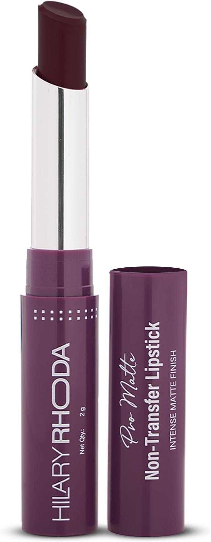 Hilary Rhoda Pro Matte Non-Transfer Lipstick | Waterproof & Smudge-Proof | 12-Hour Long Stay | 24 Shades Available | Highly Pigmented Matte Finish Lipstick | 2g - (Wine Rouge | Shade 24)