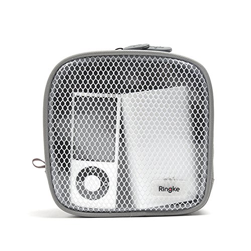 Ringke Travel Organizer Pouch - Mesh & Transparent Divided Pockets For Toiletries & Cables