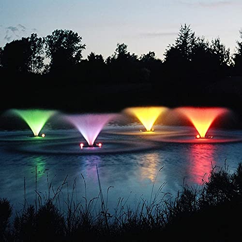 Kasco VFX Series Aerating Pond Fountain - 1 Horse Power 120V Single Phase with 100 ft Electric Power Cord | RGB Lighting | Efficient Pond Aeration Systems