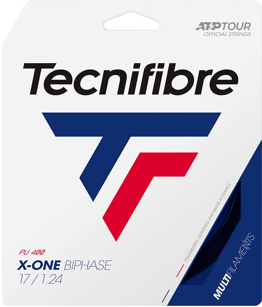 テクニファイバー Tecnifibre テニスガット 単張り エックス・ワン バイフェイズ（X-ONE BIPHASE） 124 黒  TFSG201（124bk）