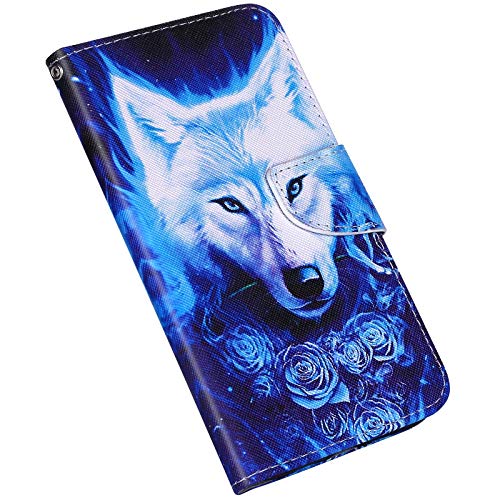 wanhonghui Compatible avec Huawei Y9 Prime 2019/P Smart Z Coque PU Leather Cuir Housse Etui Colore Peinture Flip Case Cover