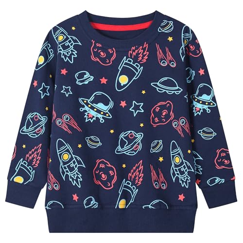 Codkkre Sudaderas Niño Dinosaurio Pullover de Algodón Bebé Niños