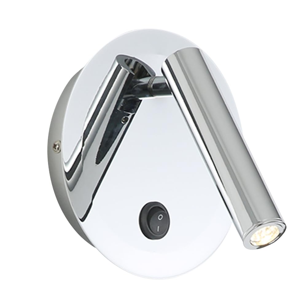 Lámparas de pared de diseño Bauhaus en metal cromado para dormitorios elegantes