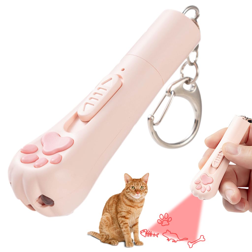 Qpets® Cat Laser Pointer, Cat Interactive Toy USB Rechargeable Laser Pointer with 5 Switchable Patterns Red Laser Pointer Pen Cat Toy Chasing Toy Cute Cat Claw Laser Pointer Pen (B0D3QJZTRR) Amazon Price History, Amazon Price Tracker