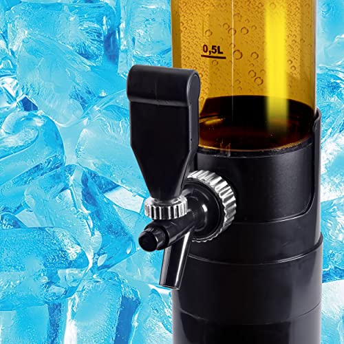 GOODS+GADGETS XXL Trinksäule Biersäule Biertower Party Bier Zapfsäule mit Zapfhahn (5 Liter) – Bild 6