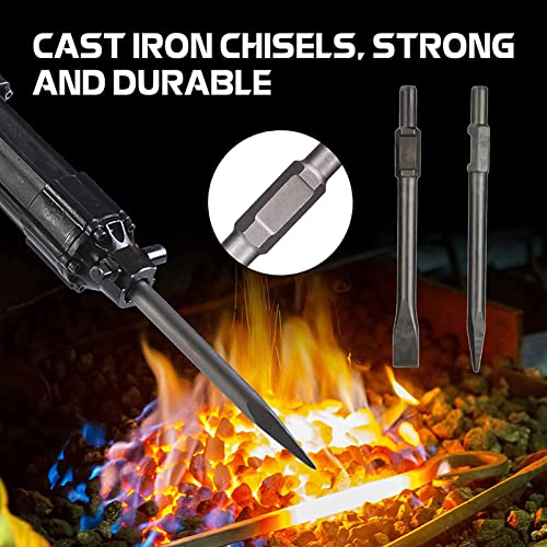 LPYGOA 2-Takt-Benzin-Abbruchhammer, Betonbrecher, Benzin-Schlagbohrhammer, 2 Meißel Für Betonblöcke, Ziegel, Felsen… – Bild 4