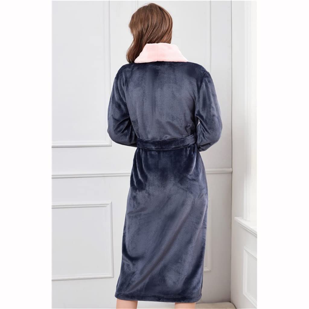 Genérico Pijama de Franela para Mujer, Kimono, Bata de baño, Ropa de casa Holgada y Gruesa, D-XL, D-XL (DX)