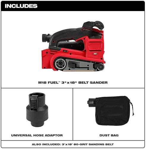 Miniatura 2 de 2832-20 para Milwaukee M18 FUEL 18V 3 "x 18" Lijadora de banda de iones de litio inalámbrica - Herramienta desnuda