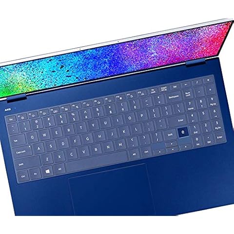 Keyboard Cover Skin for Samsung Galaxy Book 15.6 inch with Fingerprint Reader NP950QCG-K03US NP950XCJ-K01US, Galaxy Book Flex 15.6" Keyboard Protector, Keyboard Accessories-Clear Cover