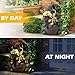 TITIMO Outdoor Water Fountain with Flower Pot and Lights - Cascading Pitchers Farmhouse Fountains and Waterfalls, Garden Fountain Patio Decor, Waterfall Fountains Indoor and Outdoor