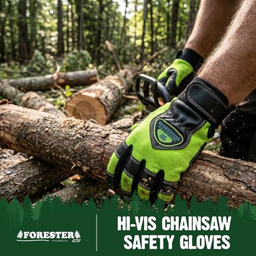 FORESTER Hi-Vis Chainsaw Gloves