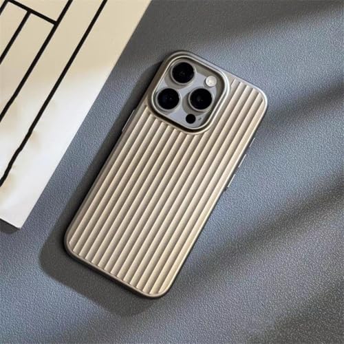 Coque rigide gris titane de luxe transparente premium pour iPhone 14