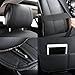 Tomatoman Waterproof Faux Leather Seat Covers Compatible with Jeep Grand Cherokee for Limited Overland Trailhawk Laredo High Altitude Summit Reserve SUV(Full Set/Black)
