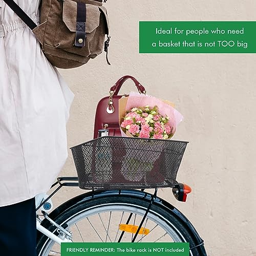 MATTISAM Cesta de Bicicleta Traseira, [Instalação Sem Ferramentas], Cesta de Rack de Bicicleta para