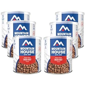Safecastle Mountain House Gefriergetrocknetes Rindfleisch Würfel 6er Pack