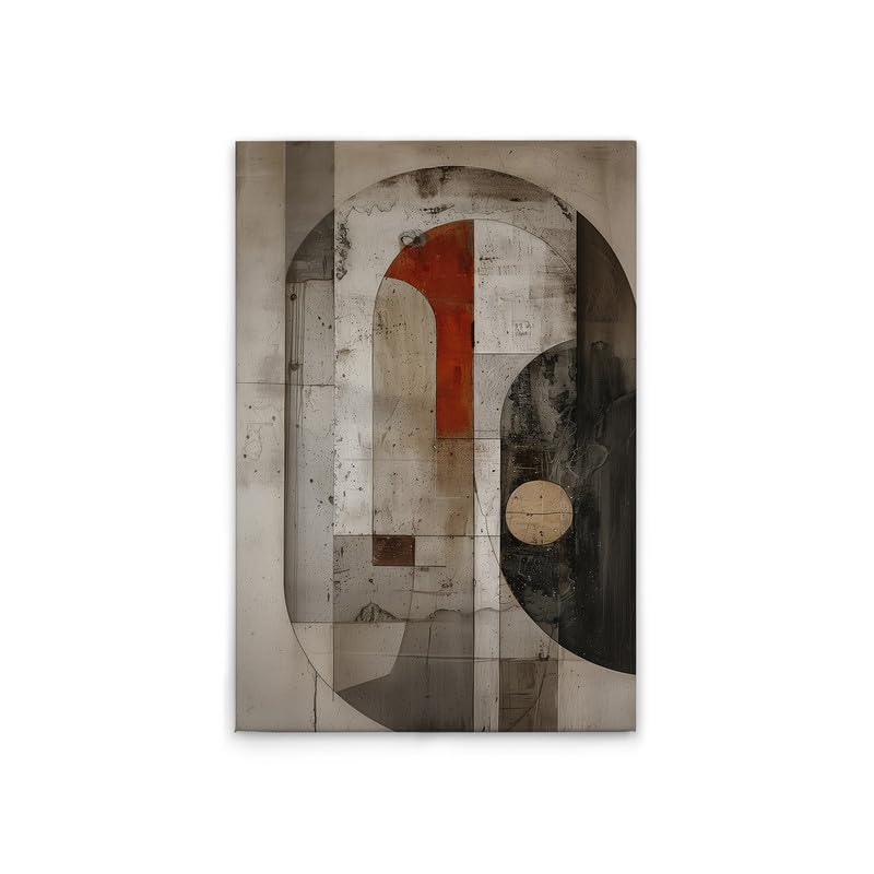 Toile abstraite beige et noir 60 x 90 cm idéale pour sublimer le salon