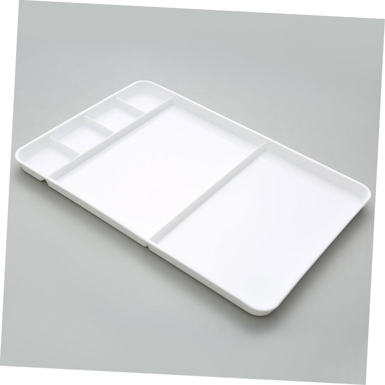 Palette de Peinture Plastique PP à Compartiments Multiples, Blanc