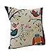 Produktbild Nunubee Home Platz Sofa Dekokissen Fall Leinen Baumwoll Dekorative Kissenbezug Vogel Eulen
