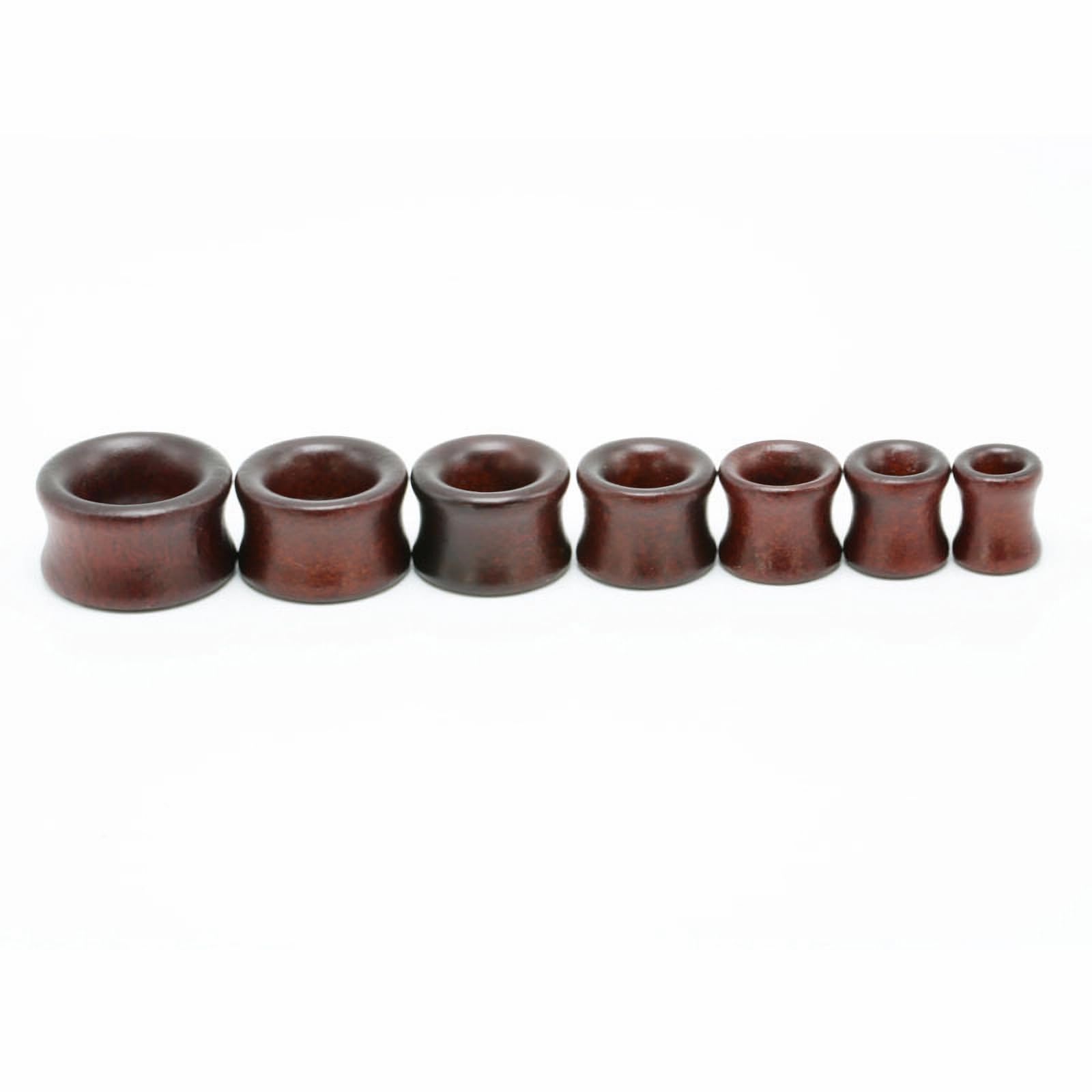 3 pary brązowych czarnych drewnianych kolczyków do uszu, vintage, drewniany pierścień, zatyczki do uszu, tunele, 0 g (8 mm)