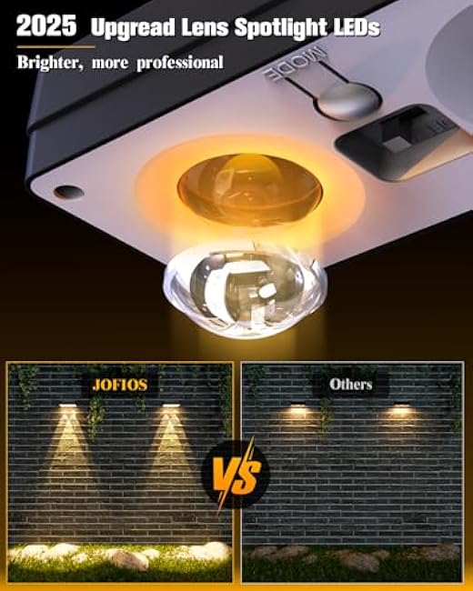 Solar Fence Lights 12 Pack, 50 Lumens Outdoor Fence Solar Lights with 12 Modes RGB Color Glow LED Solar Lights Outdoor Waterproof, Solar Lights for Patio, Backyard, Deck, Fence, Railing.