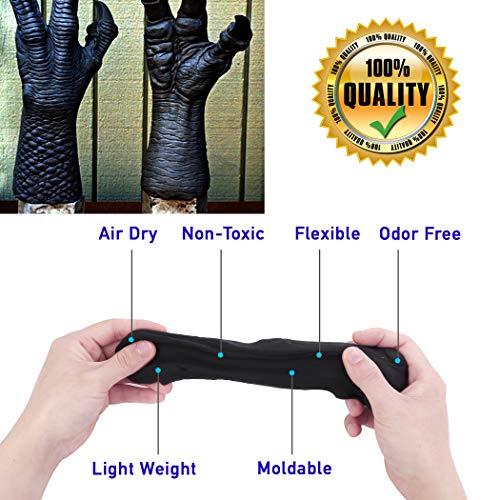 Image of Moldable Cosplay Foam Clay (Black) - High Density and Hiqh Quality for Intricate Designs | Air Dries to Perfection for Cutting with a Knife or Rotary Tool, Sanding or Shaping