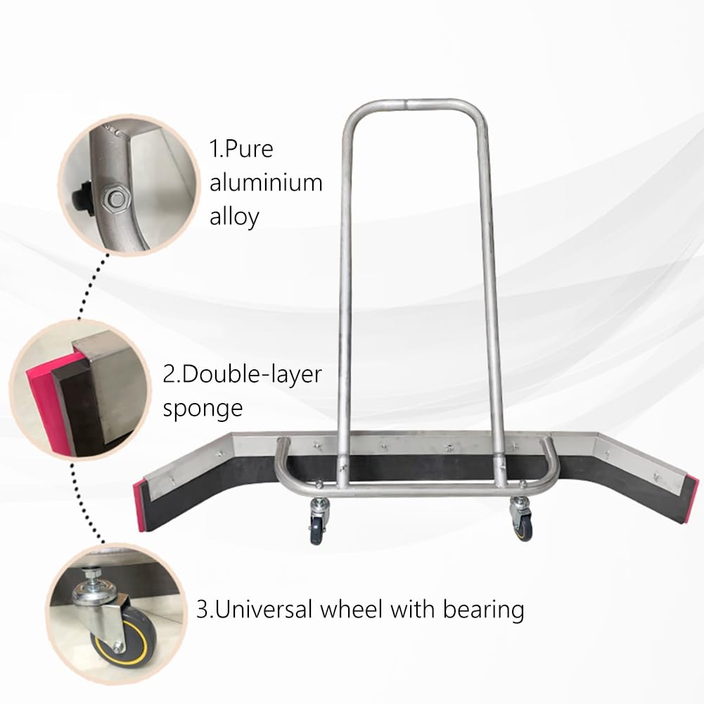 DONGXIAO Raspador de Agua Grande, Escoba limpiaparabrisas Ancha for cancha de Baloncesto, empujador de Agua for estacionamiento, raspador for cancha de bádminton, limpiaparabrisas de Aluminio