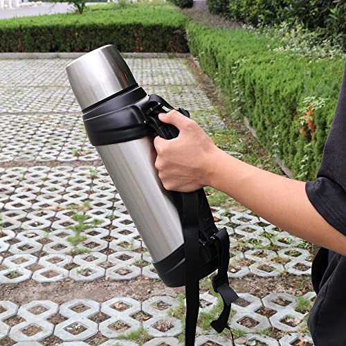 OKADI 85oz Large Coffee Thermoses for Travel - Insulated Water Jug Classic Vacuum Bottle with Plastic Cup - Stainless Steel Thermos for Hiking Fishing